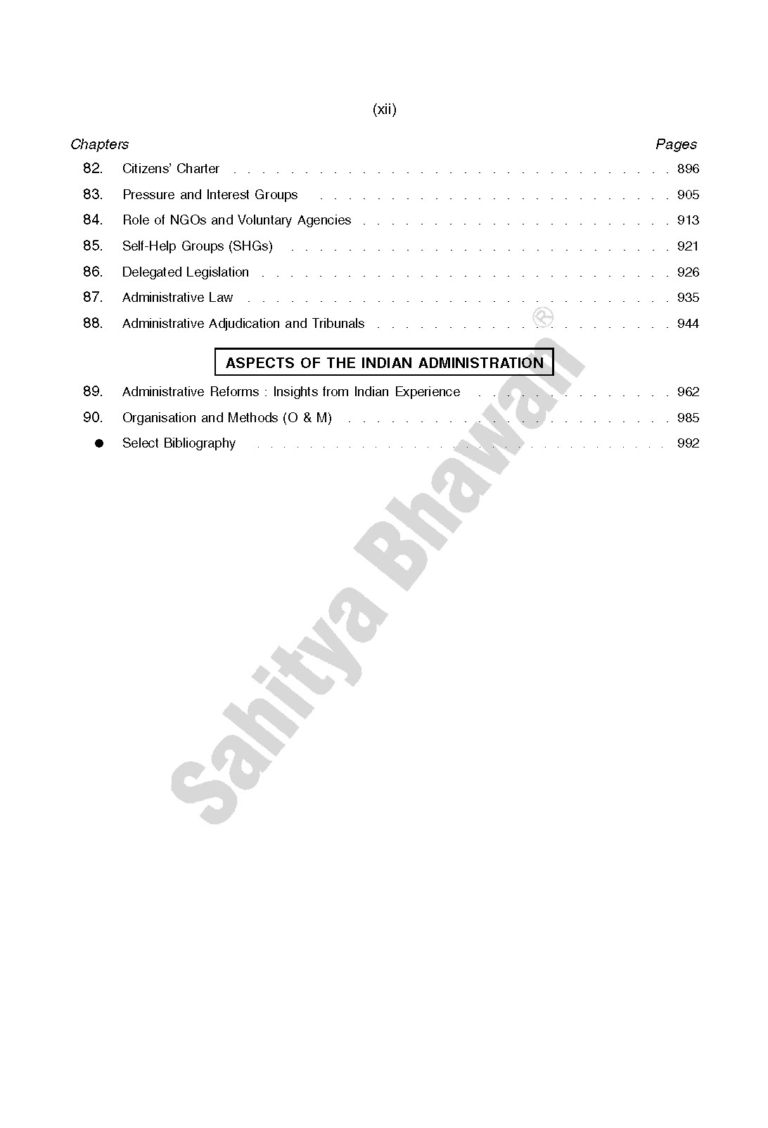 Sahitya Bhawan Public Administration Book By B L Fadia In English ...