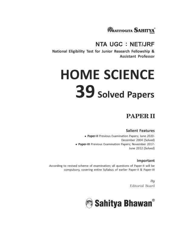 NTA UGC NET Paper 2 Home Science previous years' Solved Papers in english - Image 2