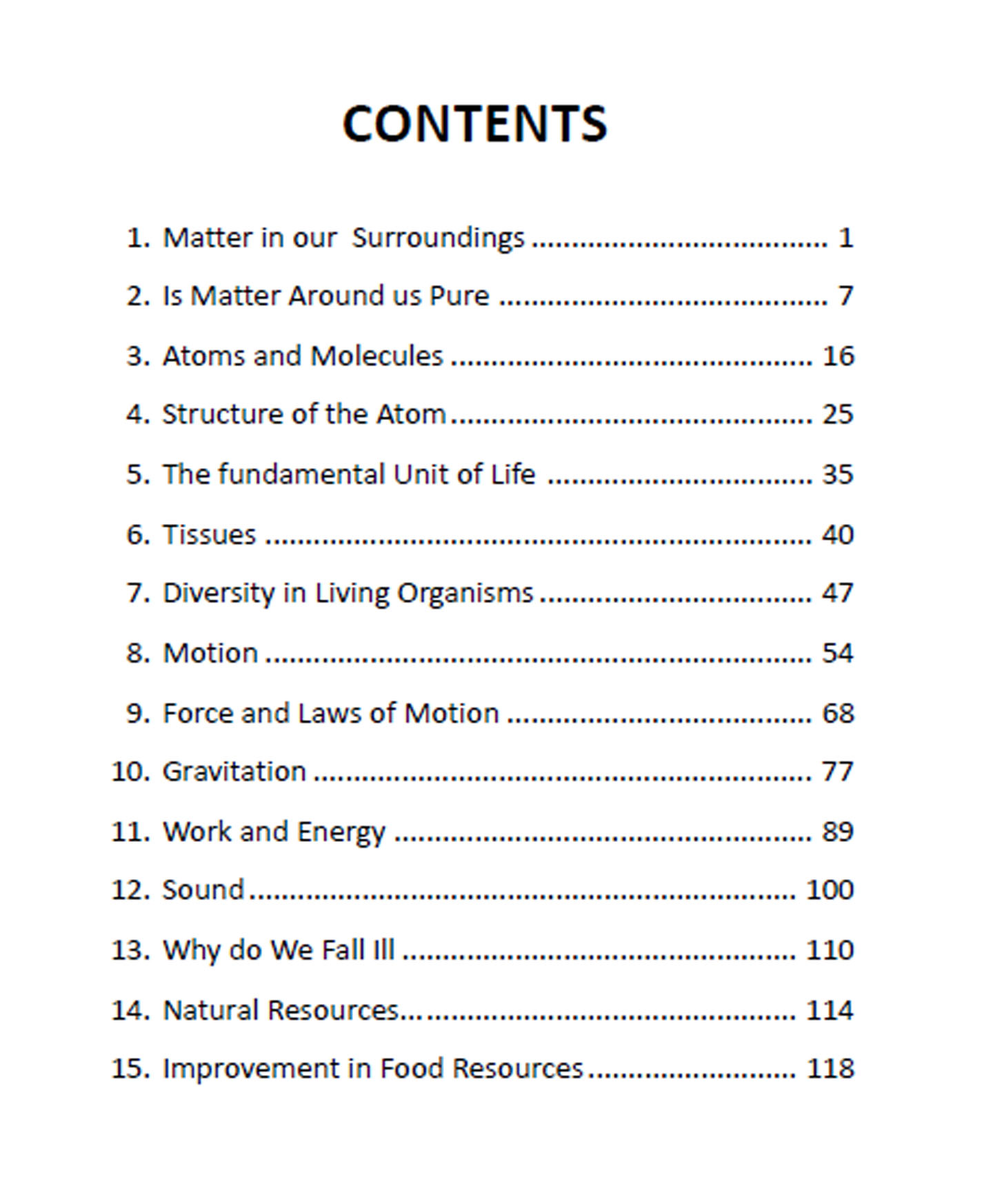 NCERT Textbook Solutions Science class 9 Sahitya Bhawan