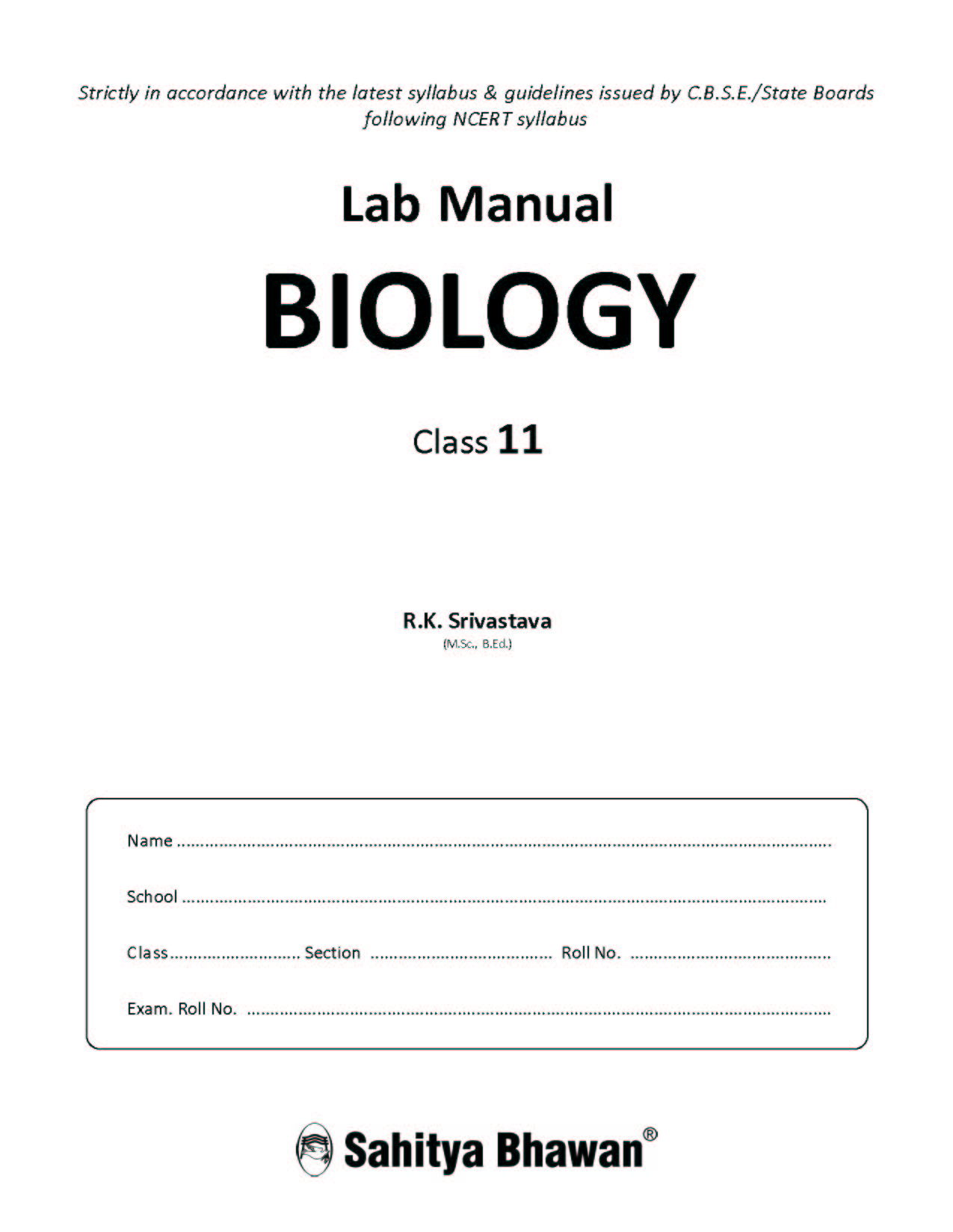 class 11 biology lab manual experiments