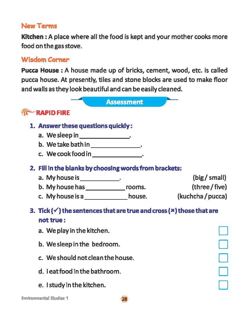 Class 1 EVS - Syllabus Overview 