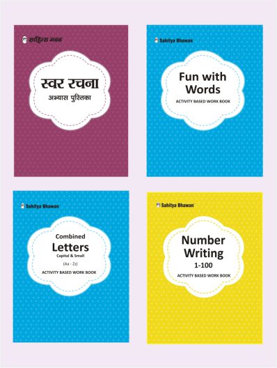 Combo Pack Writing workbook Hindi, English & Math class UKG